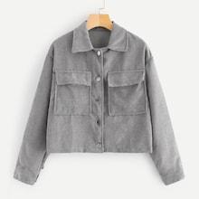 Shein Dual Pocket Corduroy Jacket