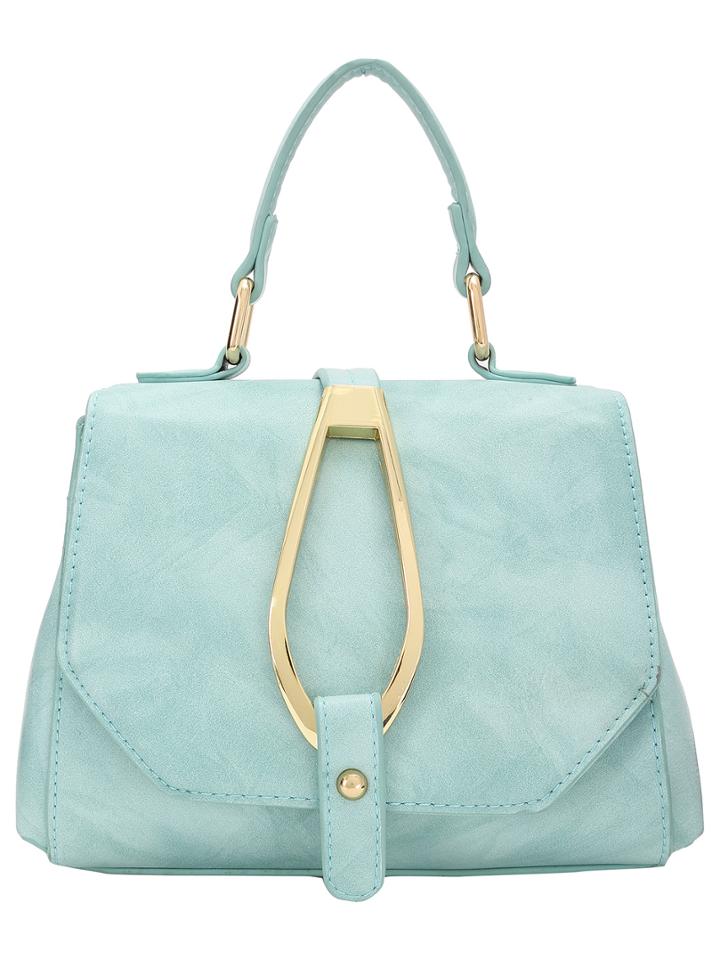 Shein Blue Magnetic Buckle Pu Tote Bag