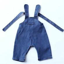 Shein Toddler Girls Cartoon Embroidery Overalls
