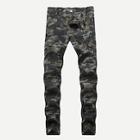 Shein Men Pocket Side Camouflage Print Jeans