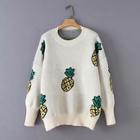 Shein Drop Shoulder Pineapple Pattern Jumper