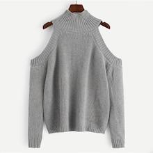 Shein Solid Cold-shoulder Jumper