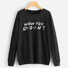 Shein Plus Letter Print Drop Shoulder Tee