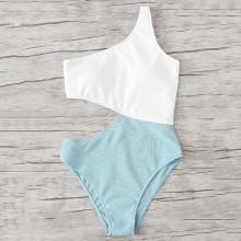 Shein Two Tone Cut Out Swimsuit