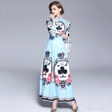 Shein Graphic Print Flare Shirt Dress