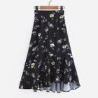Shein Calico Print Asymmetric Hem Skirt