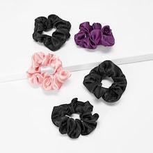 Shein Plain Satin Hair Tie 5pcs