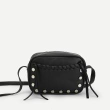 Shein Stitch Detail Pu Crossbody Bag