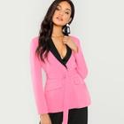 Shein Pocket Front Striped Blazer