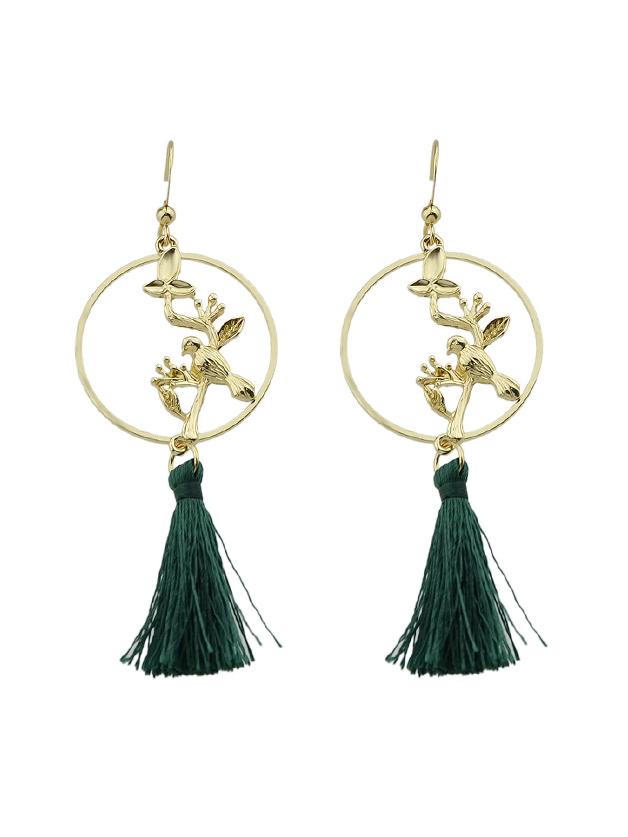 Shein Bohemian Style Tassel Hanging Earrings