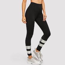 Shein Contrast Panel Hem Leggings