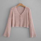 Shein Open-knit Crop Cardigan