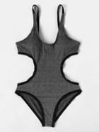 Shein Contrast Binding Scoop Neck Monokini