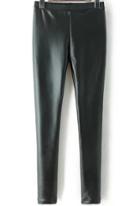 Shein Black Pu Slim Pant