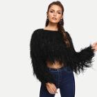 Shein Fringe Crop Jumper