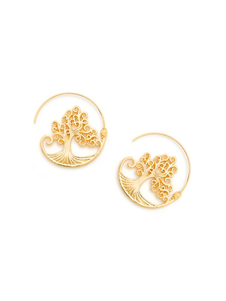 Shein Tree Design Metal Earrings