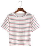 Shein Striped Round Neck T-shirt