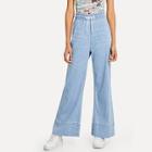 Shein Drawstring Waist Wide Leg Jeans