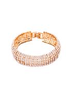 Shein Gold Plated Rhinestone Encrusted Stylish Bangle