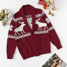 Shein Christmas Print Cardigan