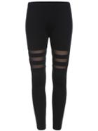 Shein Black Skinny Sheer Mesh Leggings
