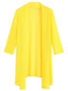 Shein Yellow Shawl Collar Sheer Kimono