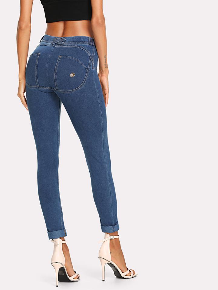 Shein Solid Skinny Jeans