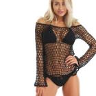 Shein Hollow Out Fishnet Cover Up