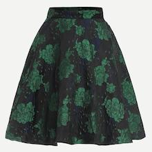 Shein Zip Front Flower Print Skirt