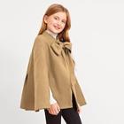 Shein Girls Tie Neck Cape Coat