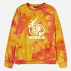 Shein Men Tie Dye Letter Front Sweatshirt