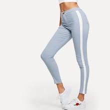 Shein Contrast Side Stripe Skinny Jeans