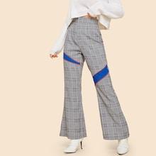 Shein Flare Leg Plaid 90s Pants