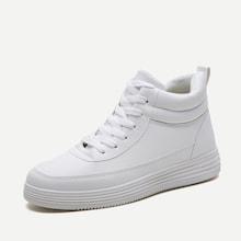 Shein Men Lace Up Pu Sneakers