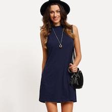 Shein Mock Neck Sleeveless T-shirt Dress
