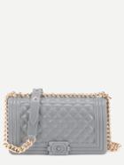 Shein Light Grey Quilted Jelly Bag With Chain