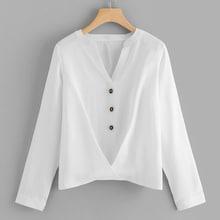 Shein Button Front Gathered Hem Top