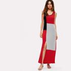 Shein Color Block Split Hem Dress