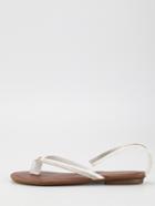 Shein White Flat Flip Sandals