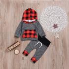 Shein Toddler Boys Plaid Hoodie With Pants
