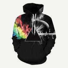 Shein Men 3d Print Hooded Sweatshirt