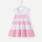 Shein Girls Striped Pleated Vest Dress