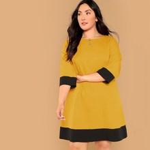 Shein Plus Two Tone Tunic Dress