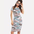 Shein Camo Print Bodycon Dress