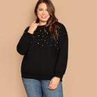 Shein Plus Pearl Embellished Pullover