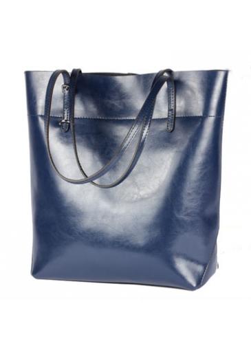 Rosewe Navy Blue Zipper Closure Tote Bag