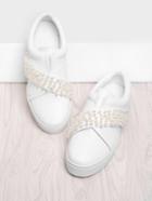 Shein Faux Pearl Slip On Sneakers