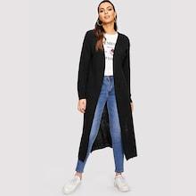 Shein Open Front Slit Side Cardigan