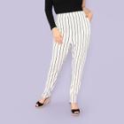 Shein Plus Vertical-stripe Skinny Carrot Pants