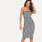 Shein Striped Bandeau Dress